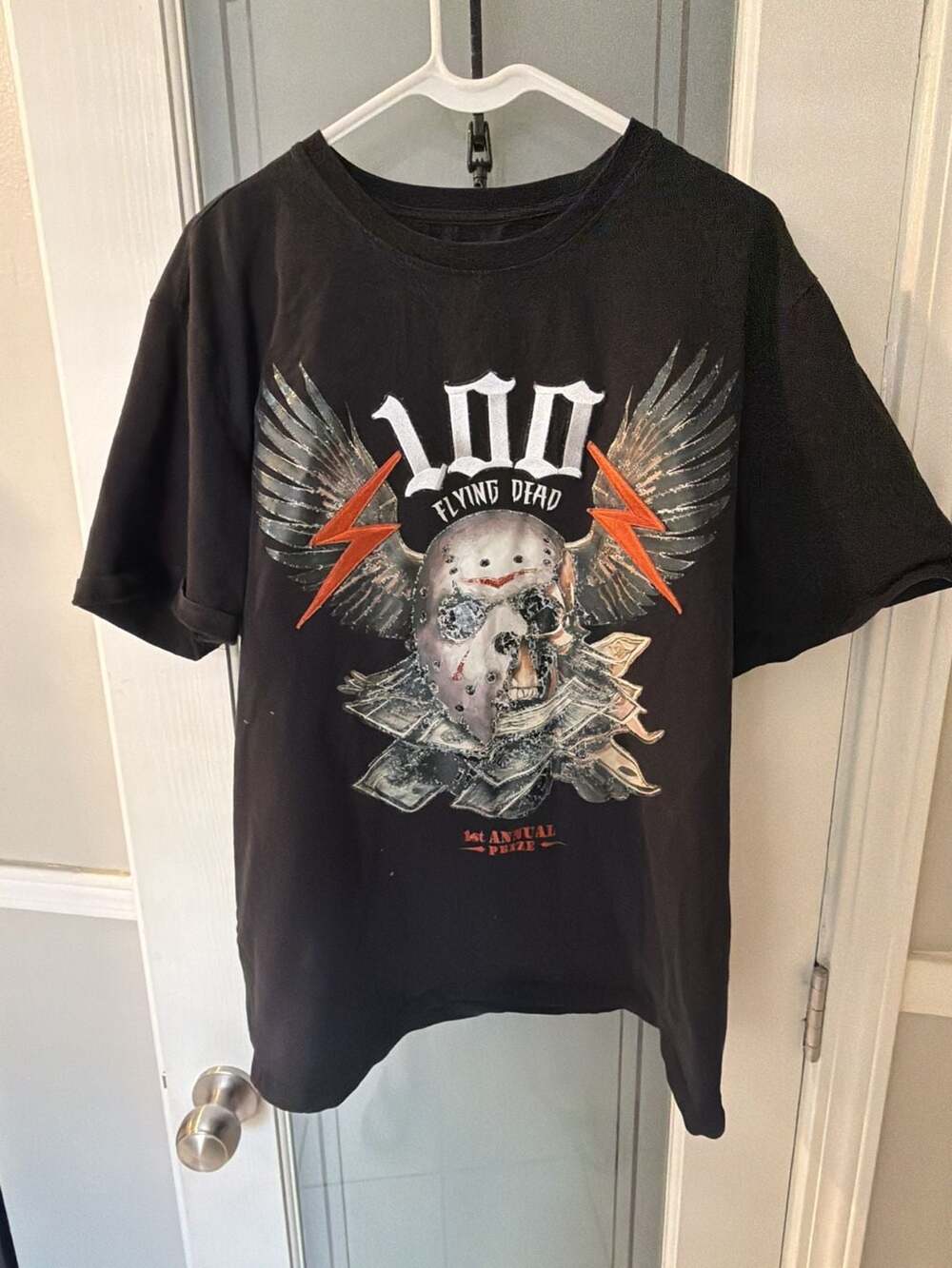 Roku Studio 100 Flying Dead 1st Annual Prize Graphic T-Shirt Black XL